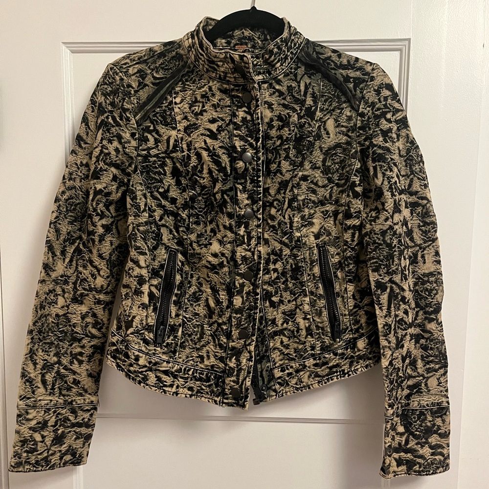 Women's Black and Tan Free People Jacket